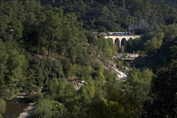 Le train touristique Saint-Jean du Gard vers Anduze